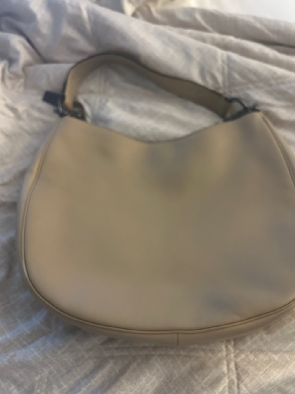 Coach Tan Shoulder Bag with Brass Hardware - Picture 6 of 10